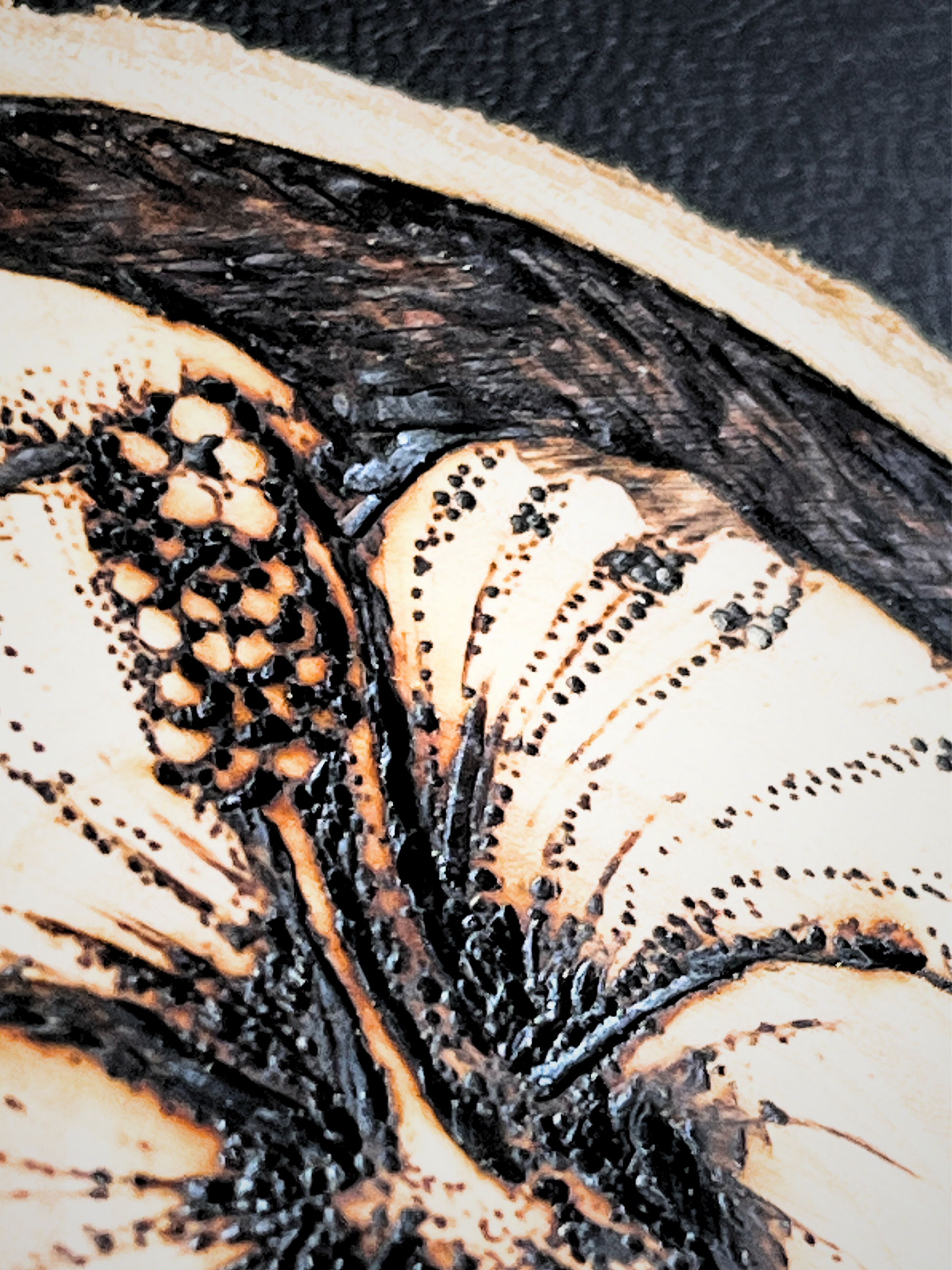 Coasters Flor de Maga Pyrography