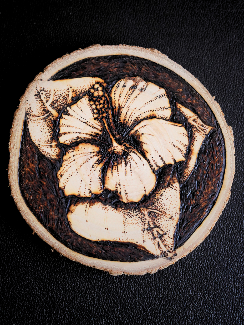 Coasters Flor de Maga Pyrography