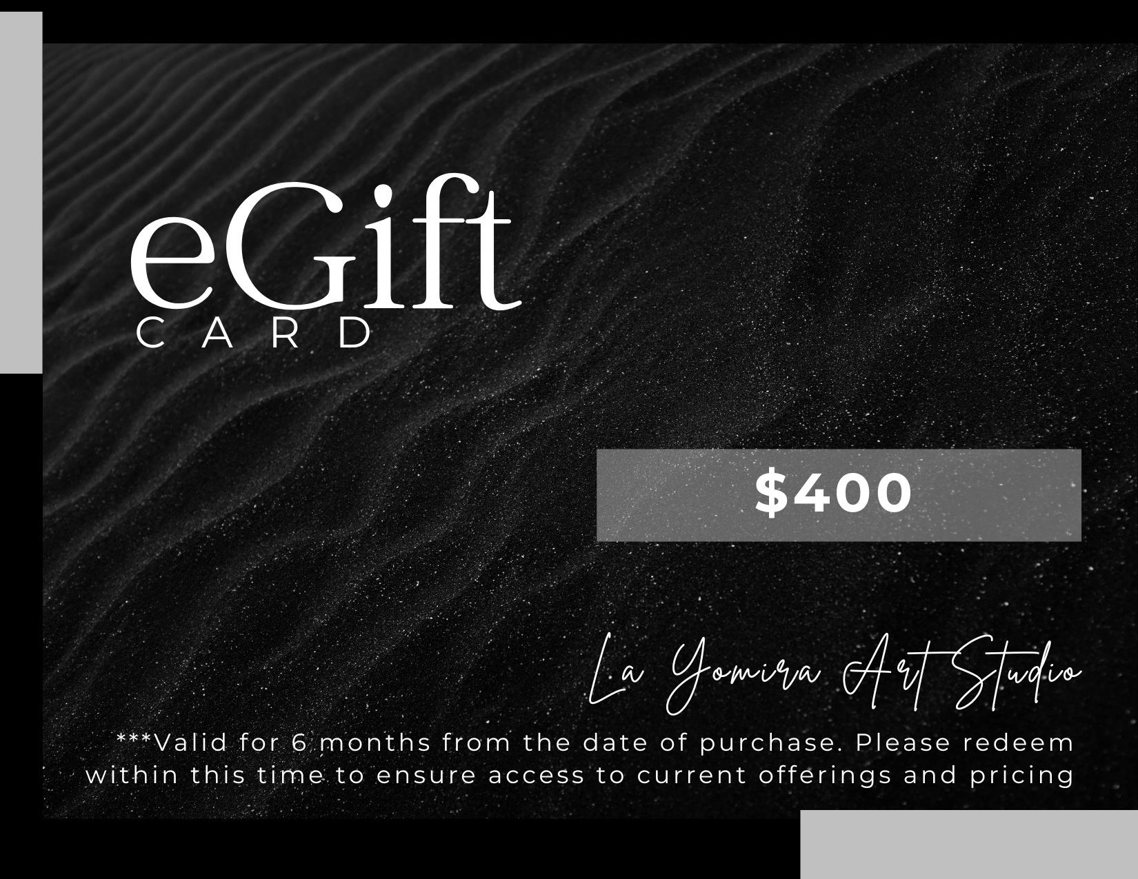 $400 La Yomira Art Studio eGift Card
