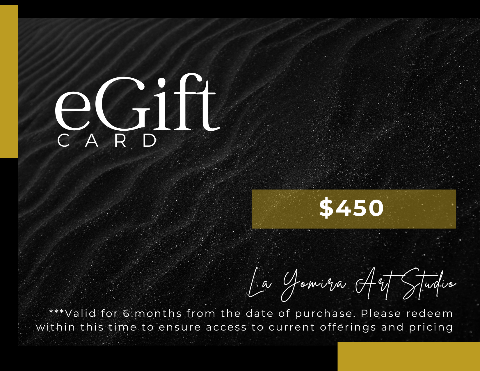 $450 La Yomira Studio Art eGift Card