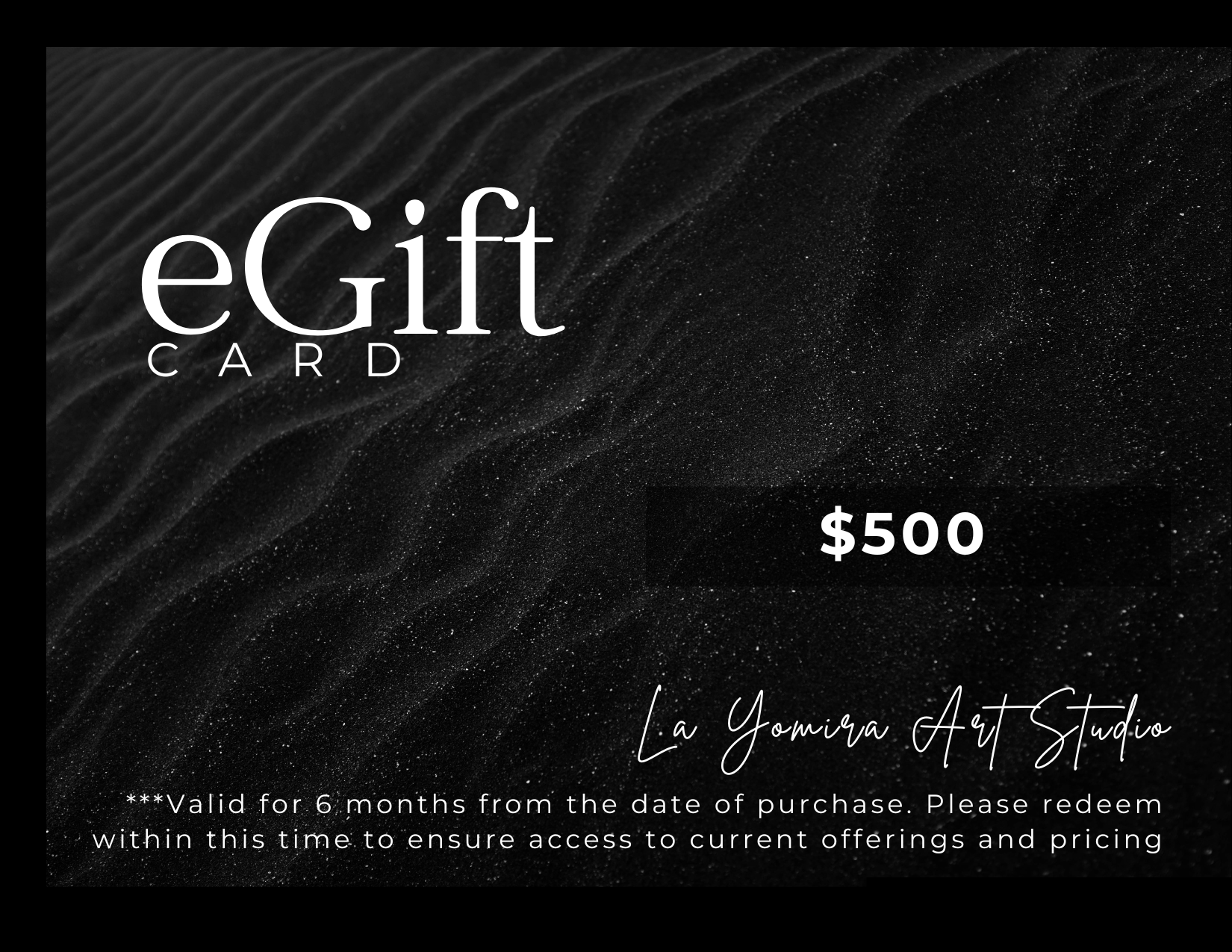 $500 La Yomira Studio Art eGift Card